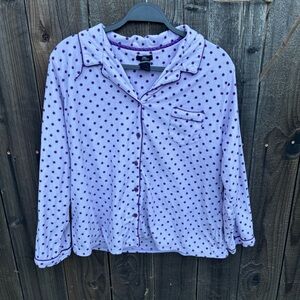 Liria Collection Purple Polka Dot Pajama Set | Cozy Fleece Sleepwear